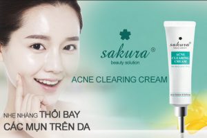 Kem Giảm Mụn Sakura Acne Clearing Cream (25g) 2