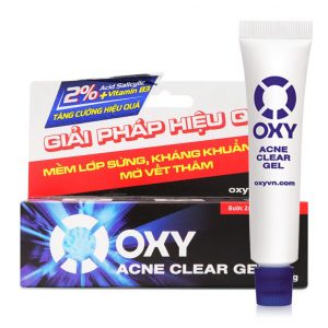Gel trị mụn mờ vết thâm cho nam Oxy Acne Clear Gel 12g 1
