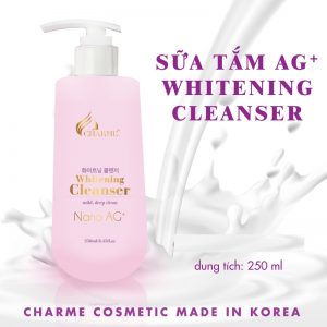 Sữa Tắm Trắng Da Ngừa Mụn Nano AG+ Whitening Cleanser Charme Hàn Quốc 1