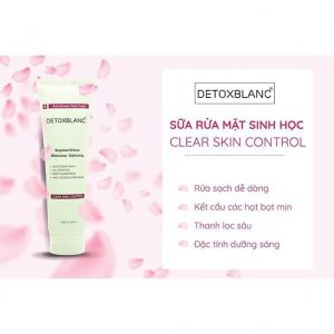 Sữa Rửa Mặt Trắng Da Clear Skin Control Detox BlanC(150ml) - Ngăn Chặn Mụn, Ngừa Nám, Làm Sạch Sâu, Thu Nhỏ Lổ Chân Lông 1