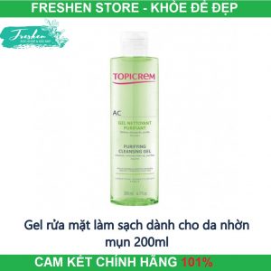 Gel rửa mặt cho da nhờn mụn AC Purifying Cleansing Gel - Topicrem (200ml) 6