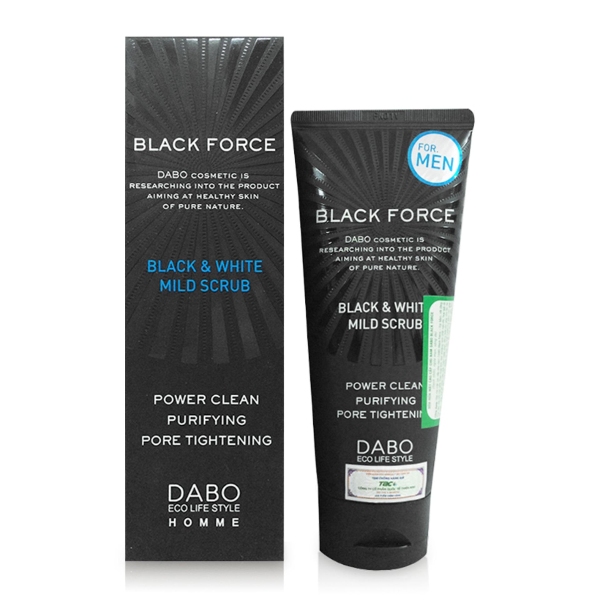 Sữa rửa mặt dành cho phái mạnh ngừa mụn tối ưu Hàn Quốc Dabo Black Force – For Men (120ml)